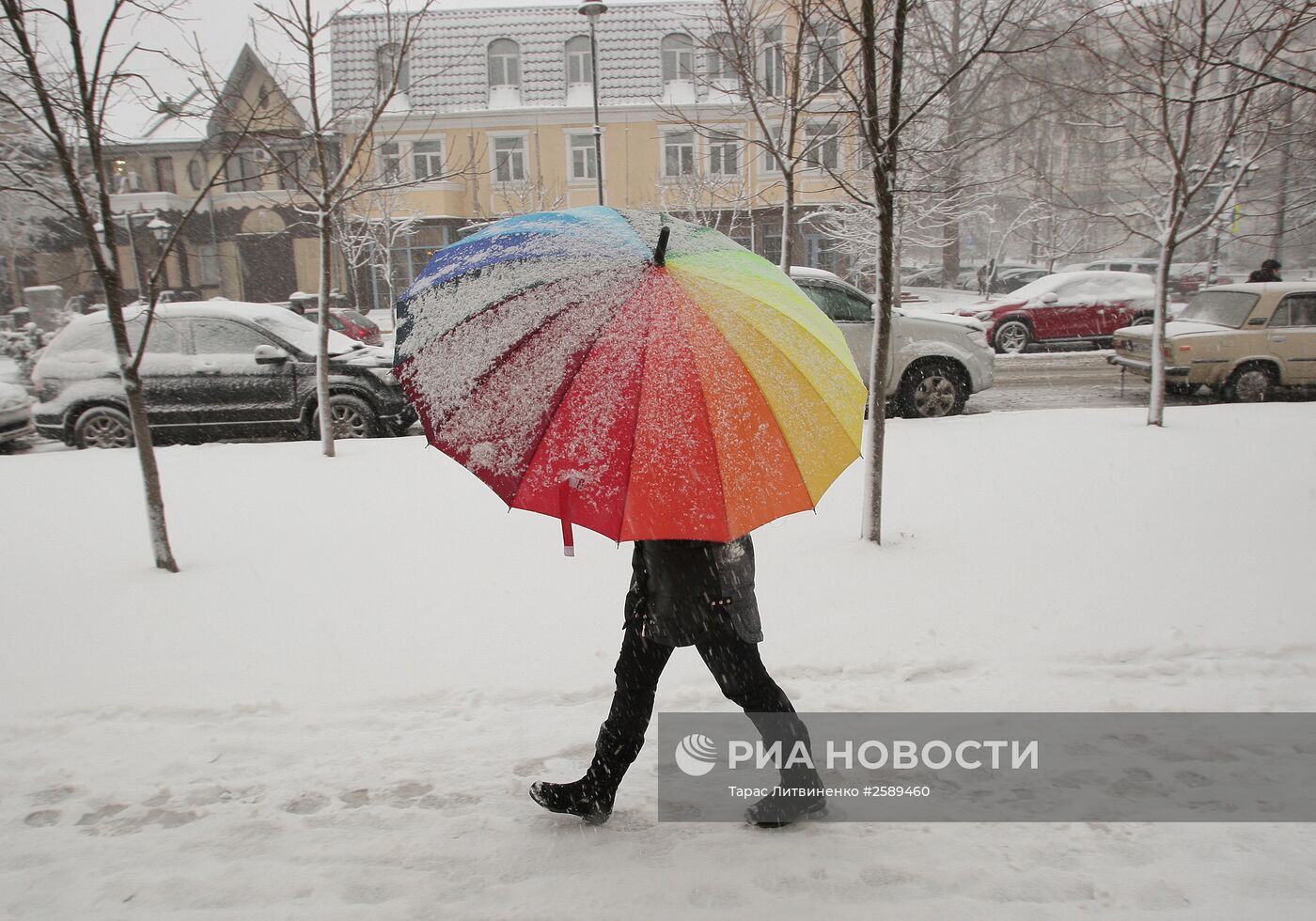 Снегопад в Симферополе