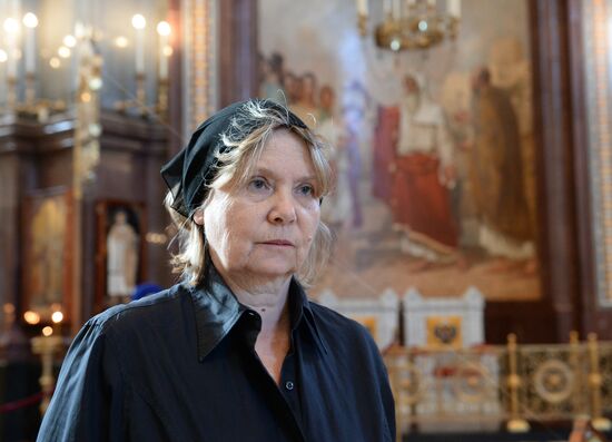 Отпевание писателя Валентина Распутина в храме Христа Спасителя