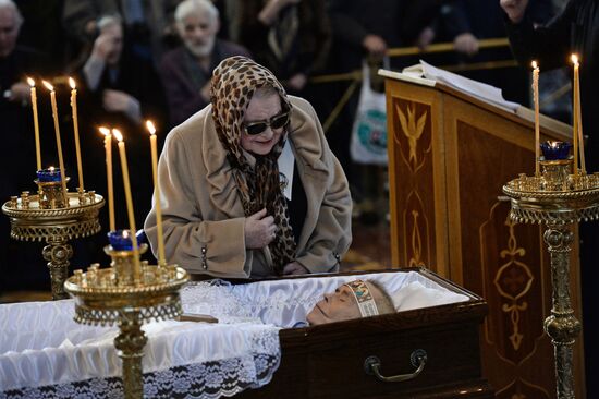 Отпевание писателя Валентина Распутина в храме Христа Спасителя