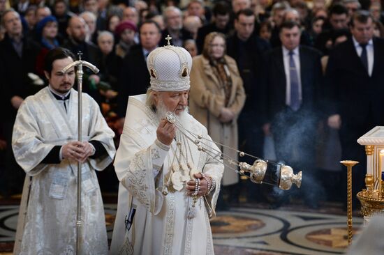 Отпевание писателя Валентина Распутина в храме Христа Спасителя