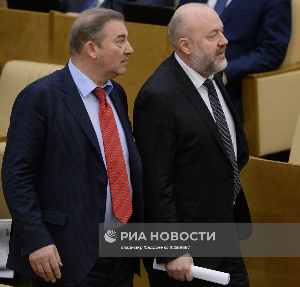 Пленарное заседание Госдумы РФ