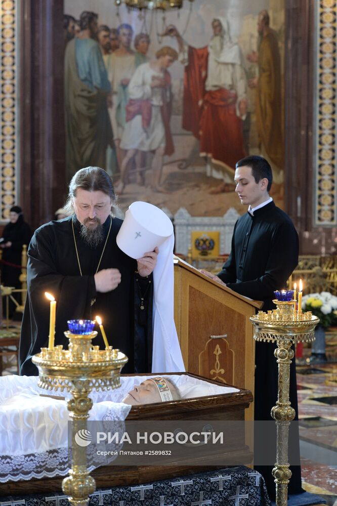 Отпевание писателя Валентина Распутина в храме Христа Спасителя