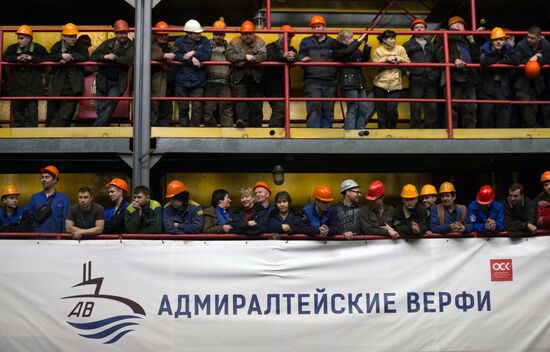 Закладка дизель-электрической подлодки "Великие Луки" в Санкт-Петербурге