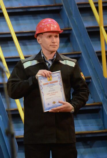 Закладка пятой многоцелевой атомной субмарины "Архангельск" типа "Ясень-М"