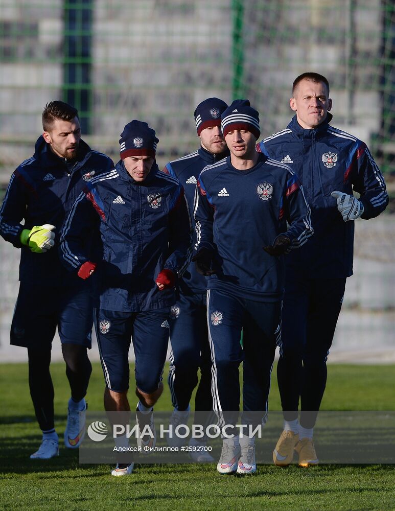 Футбол. Тренировка сборной России