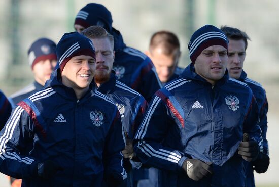 Футбол. Тренировка сборной России