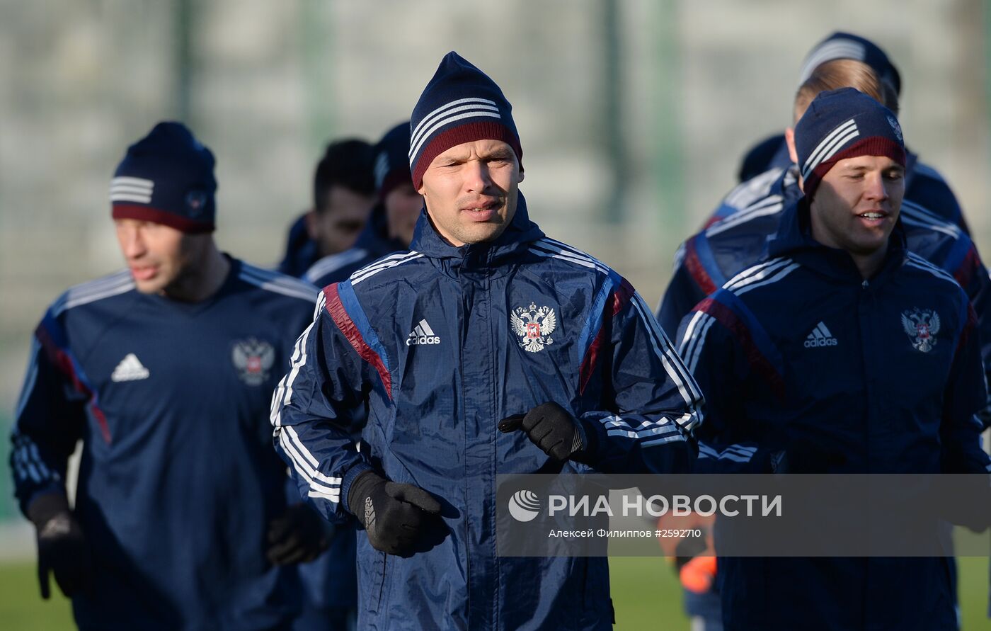 Футбол. Тренировка сборной России