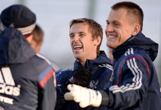 Футбол. Тренировка сборной России