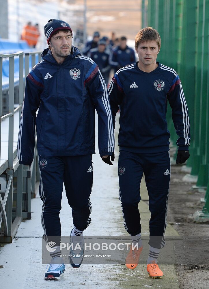 Футбол. Тренировка сборной России