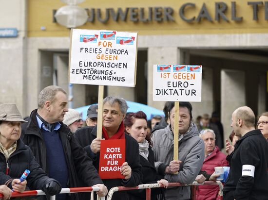 Демонстрация против мер строгой экономии в Евросоюзе