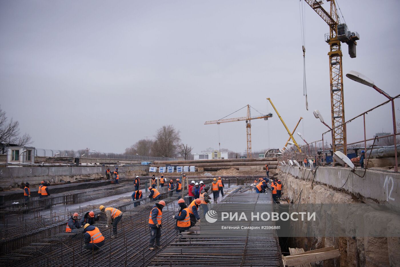 С.Собянин осмотрел ход строительства станции "Хорошевская"