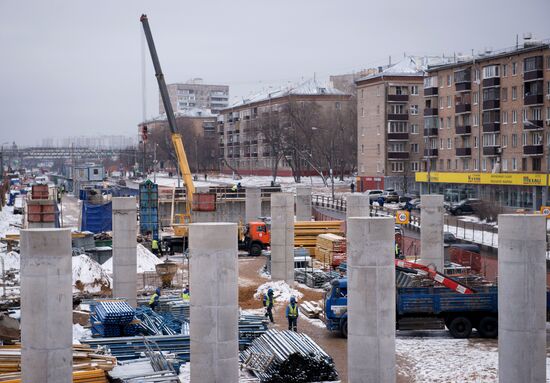 С.Собянин осмотрел ход строительства эстакады на Волоколамском шоссе