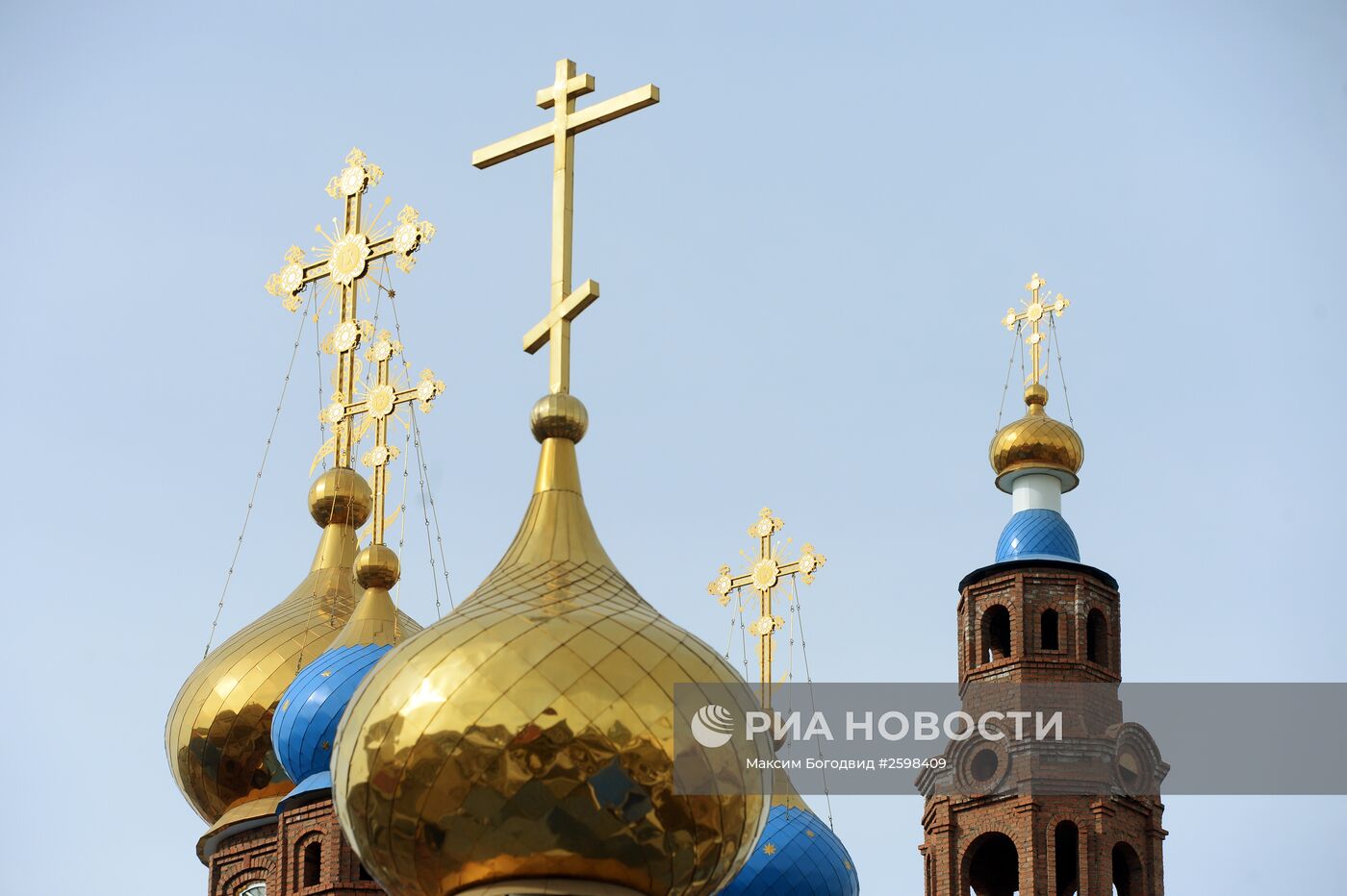 Освящение колоколов строящегося храма Александра Невского в Казани