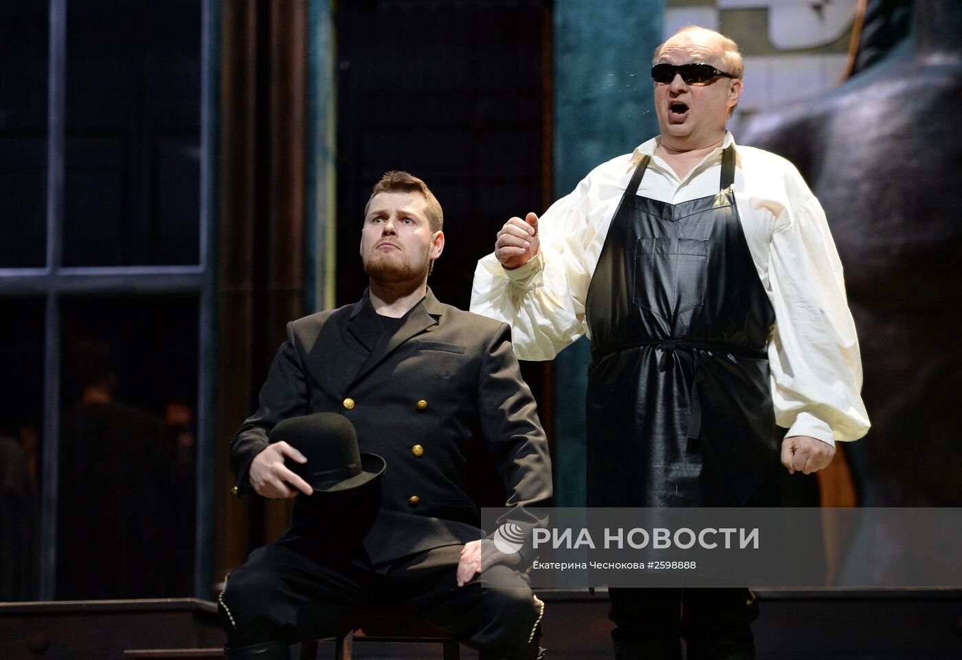 Прогон оперы А.Маноцкова "Титий Безупречный" в постановке режиссера В.Мирзоева