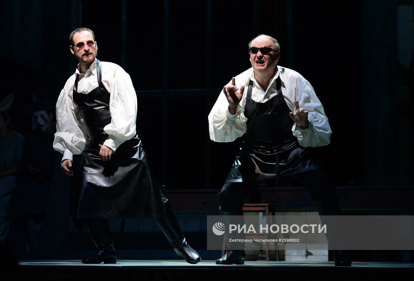 Прогон оперы А.Маноцкова "Титий Безупречный" в постановке режиссера В.Мирзоева