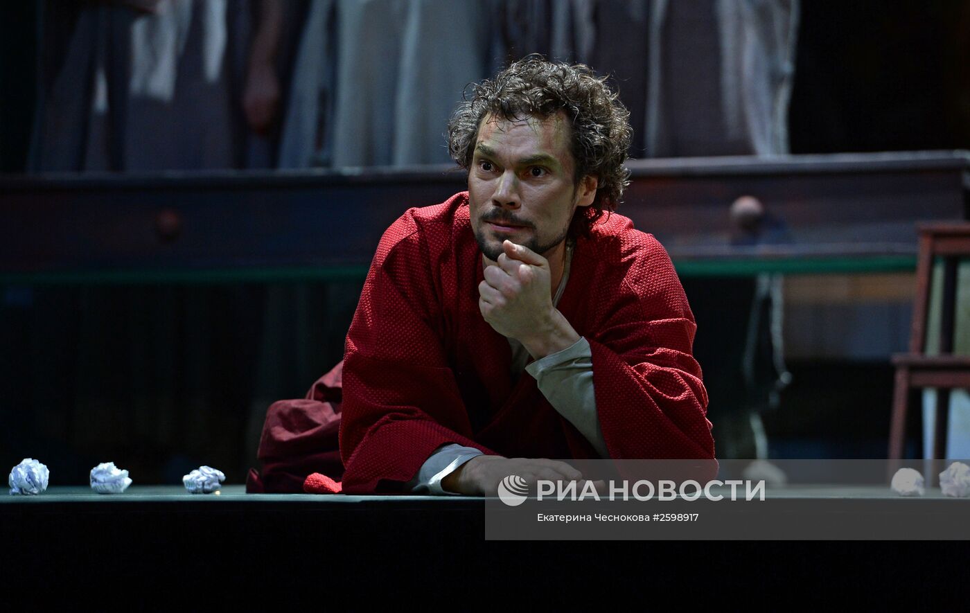 Прогон оперы А.Маноцкова "Титий Безупречный" в постановке режиссера В.Мирзоева