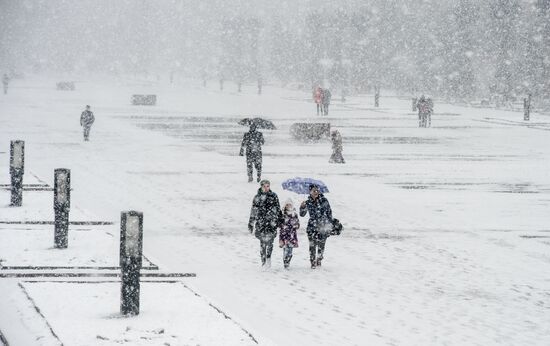 Снегопад в Москве