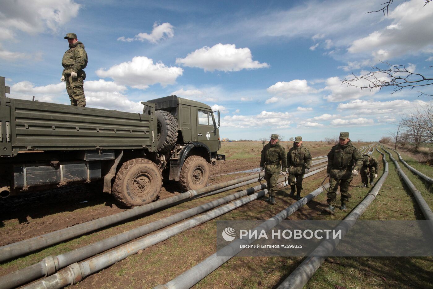 Прокладка трубопровода в Крыму для подачи воды