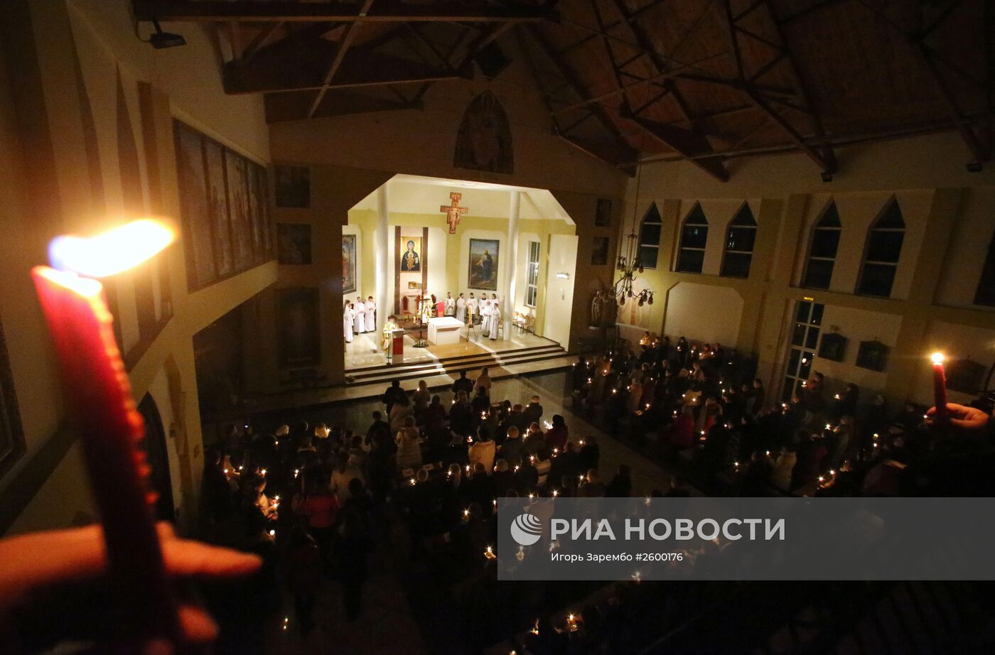 Празднование католической Пасхи в регионах России