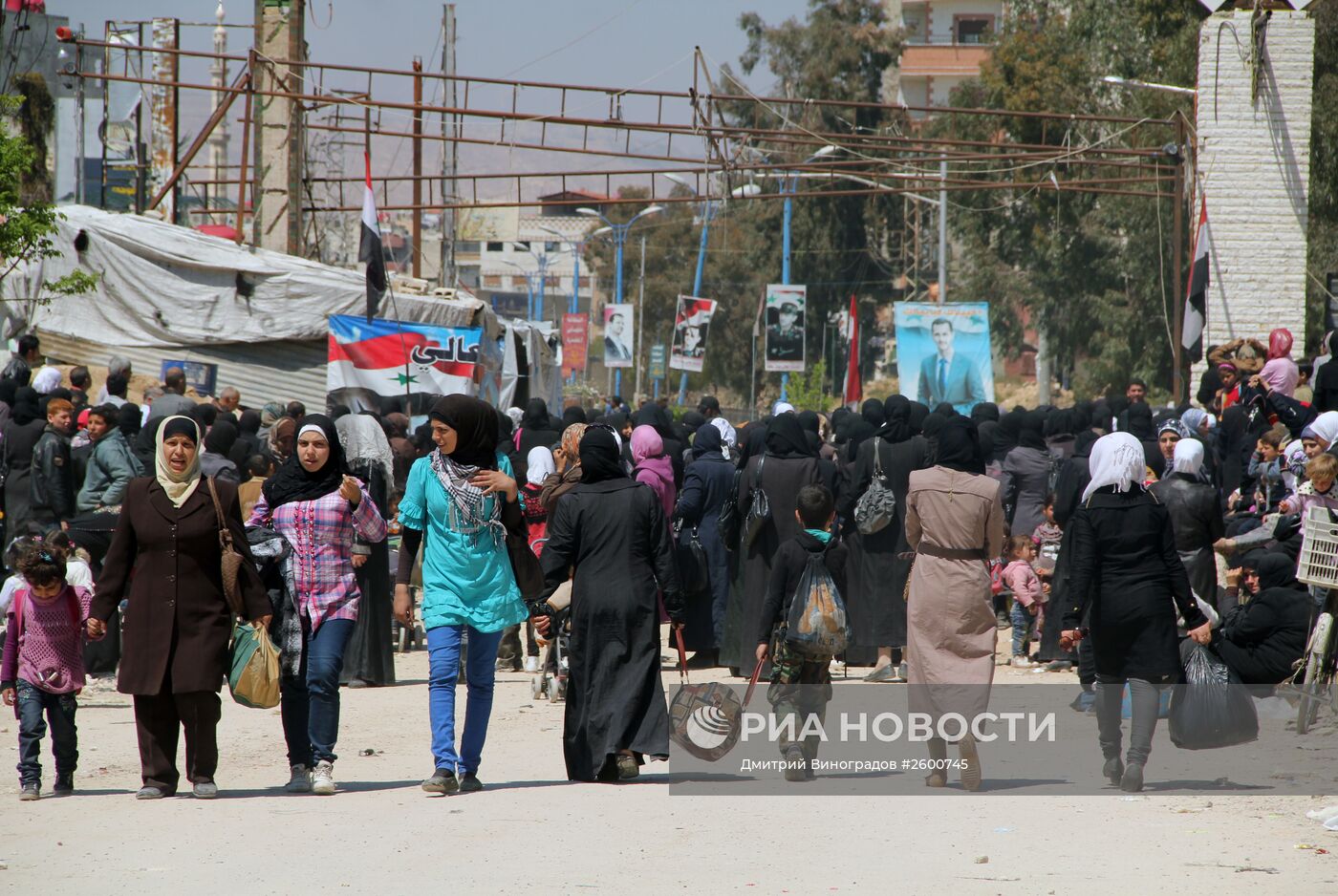 Лагерь палестинских беженцев "Ярмук" на окраине Дамаска