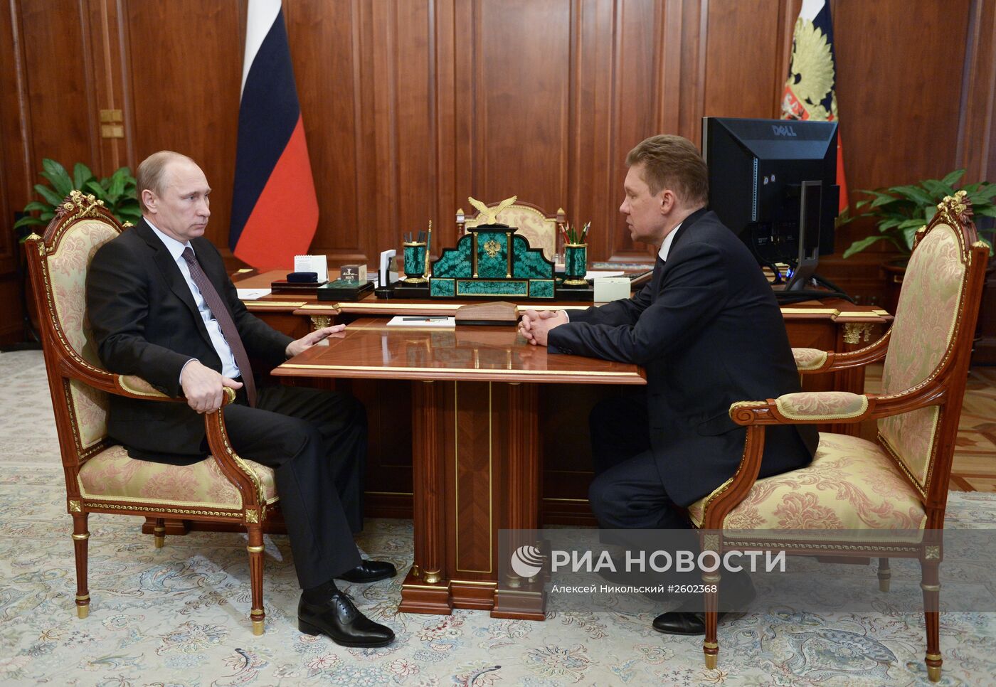 Президент РФ В.Путин встретился с главой "Газпрома" А.Миллером