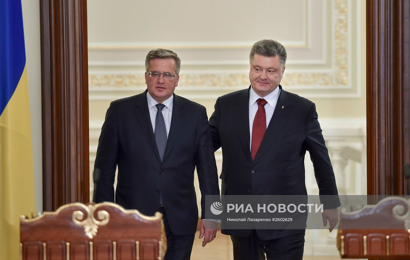 Встреча президента Украины П.Порошенко и президента Польши Б.Коморовского