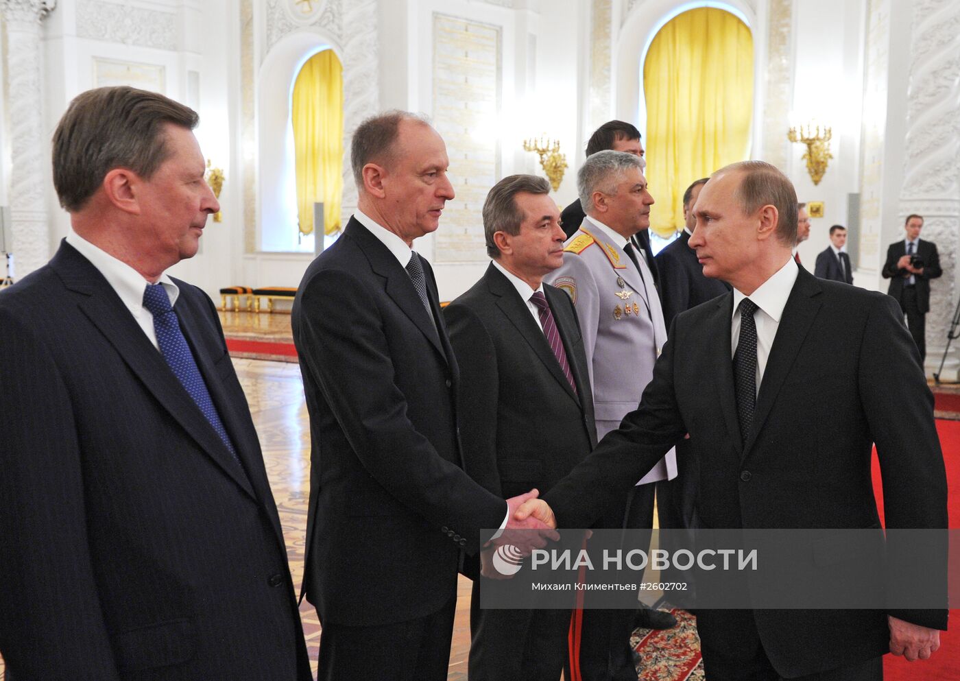 Встреча президента РФ В.Путина с высшими офицерами и прокурорами в Кремле