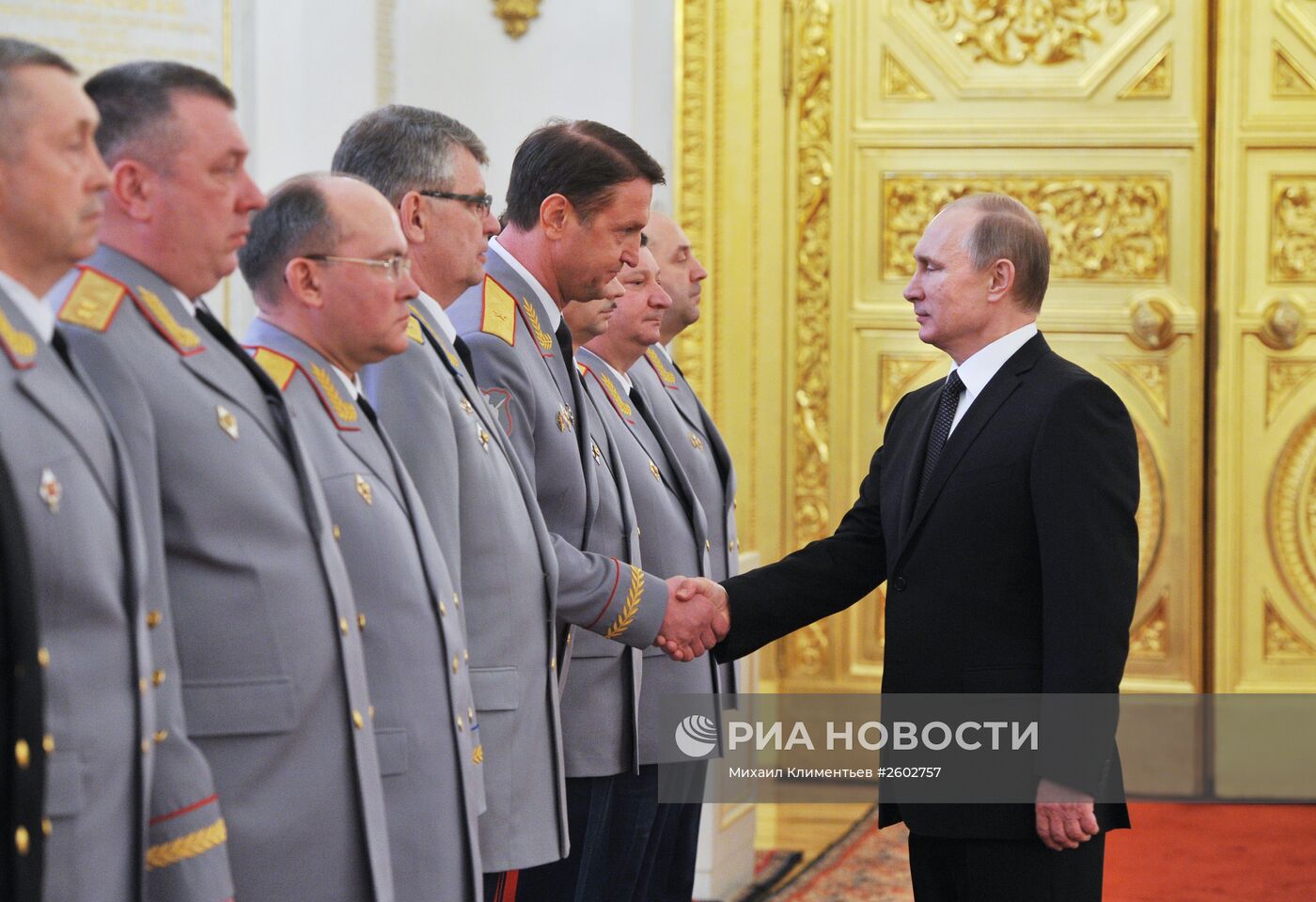 Встреча президента РФ В.Путина с высшими офицерами и прокурорами в Кремле