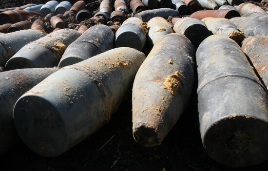 Обезвреживание неразорвавшихся боеприпасов на территории ДНР