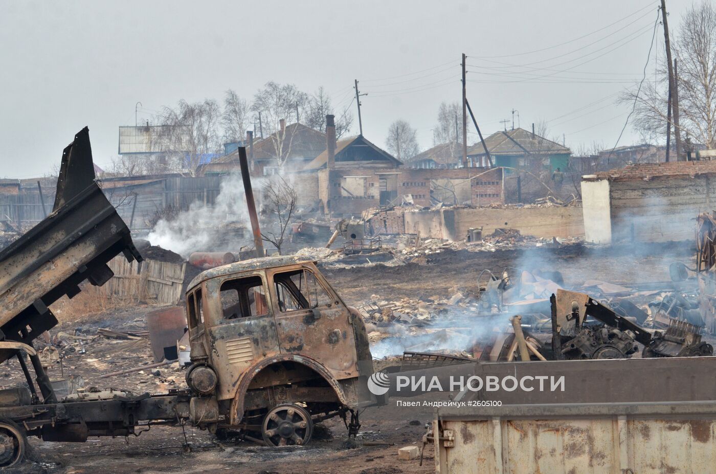 Последствия пожаров в Хакасии