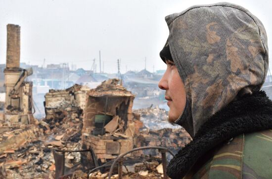 Последствия пожаров в Хакасии