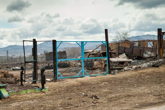 Последствия пожаров в Хакасии