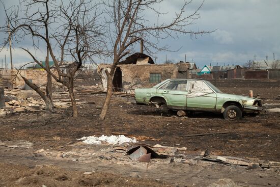 Последствия пожаров в Хакасии
