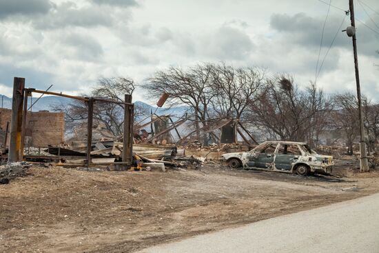 Последствия пожаров в Хакасии