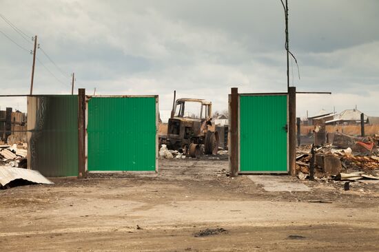 Последствия пожаров в Хакасии