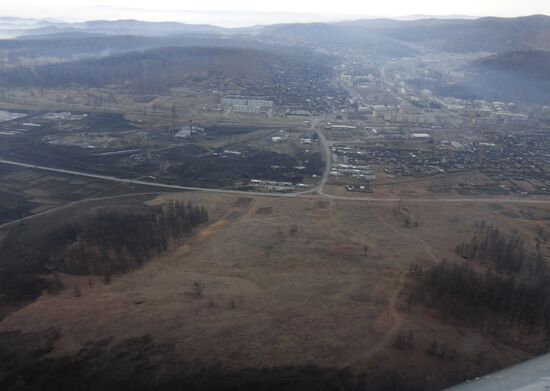 Последствия пожаров в Хакасии