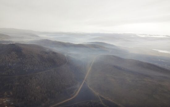Последствия пожаров в Хакасии