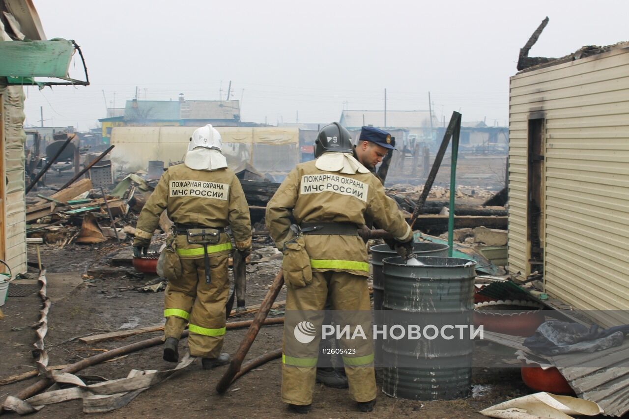 Последствия пожаров в Хакасии