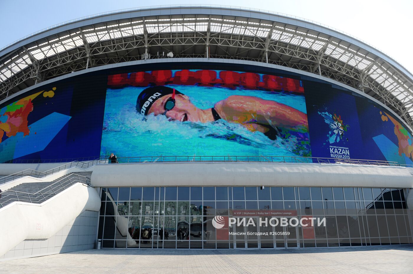 Подготовка стадиона "Казань Арена" к чемпионату мира по водным видам спорта