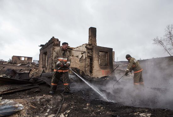 Последствия пожаров в Хакасии