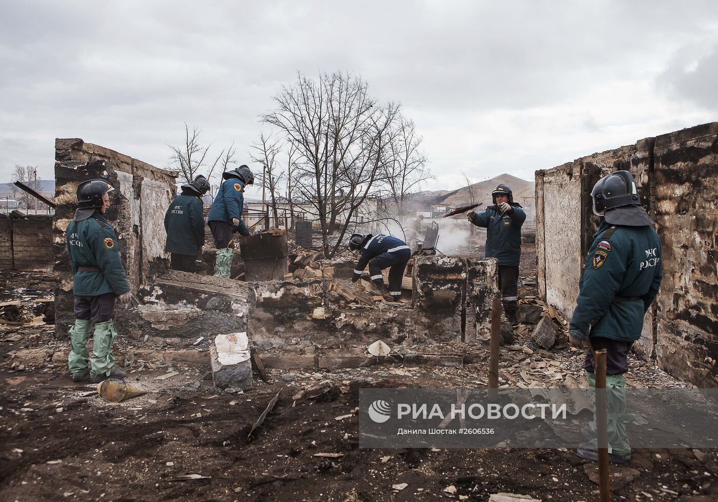 Последствия пожаров в Хакасии