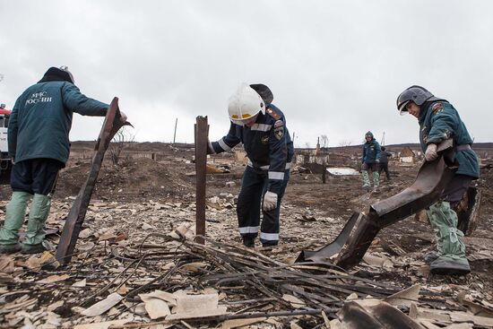 Последствия пожаров в Хакасии