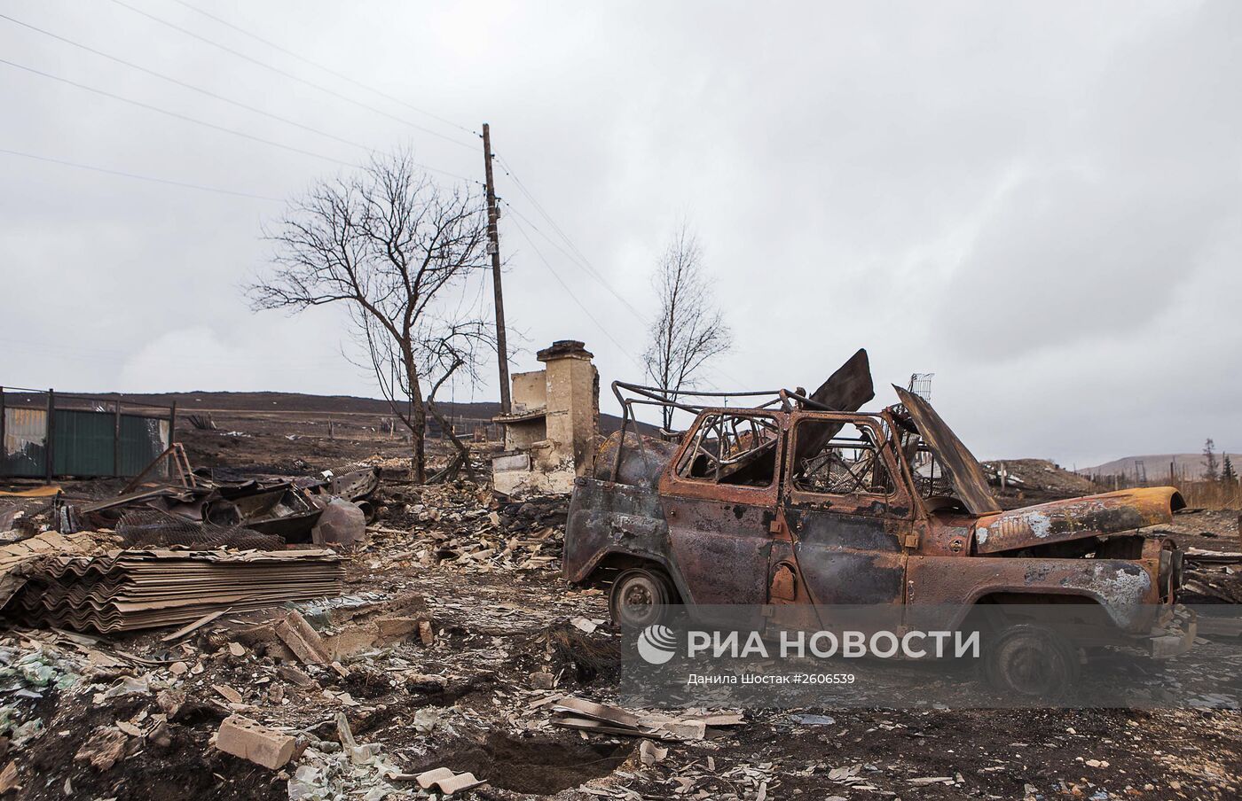 Последствия пожаров в Хакасии