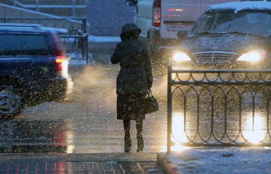 Снег в Москве
