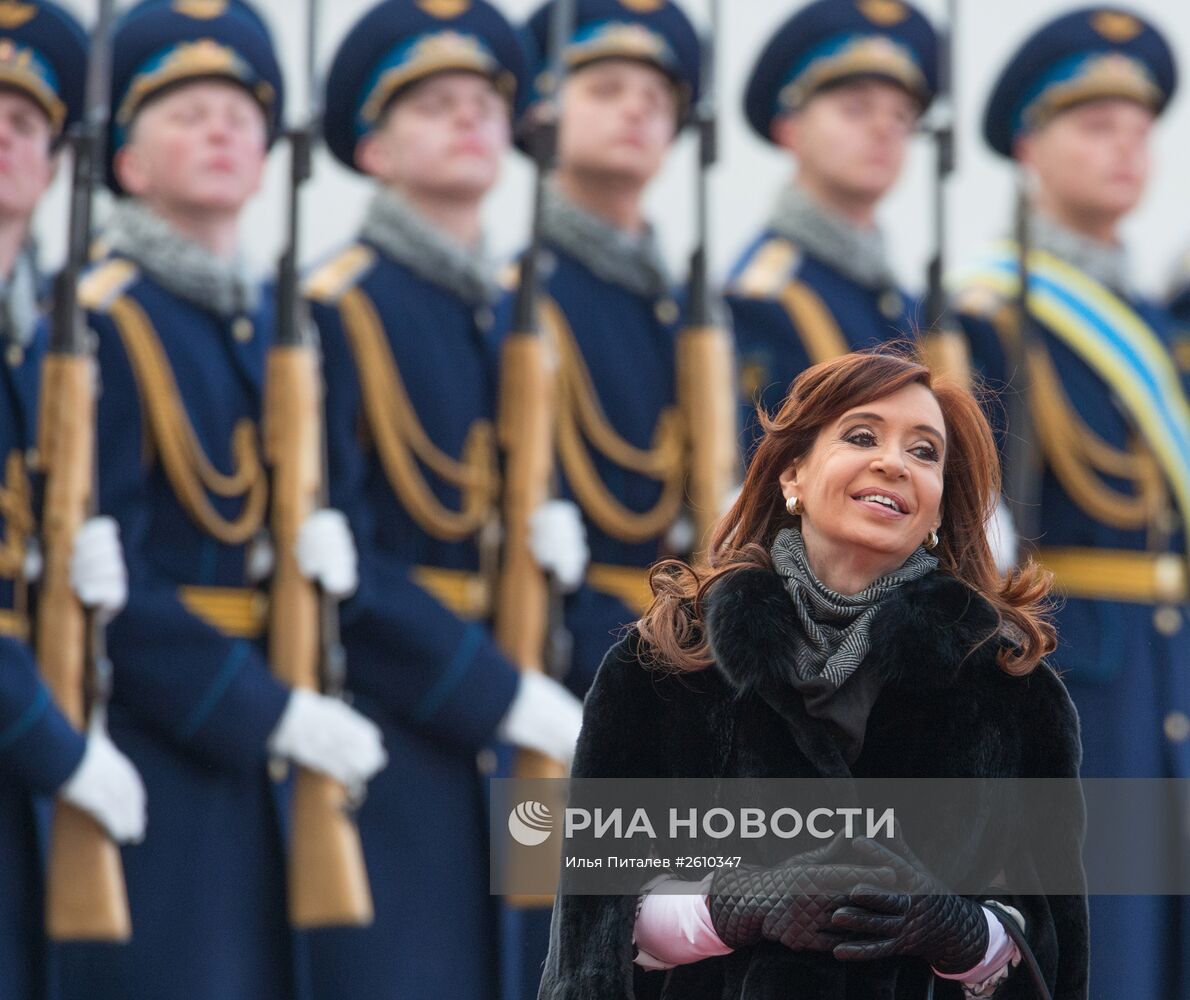 Прилет президента Аргентинской Республики К.Фернандес в Москву