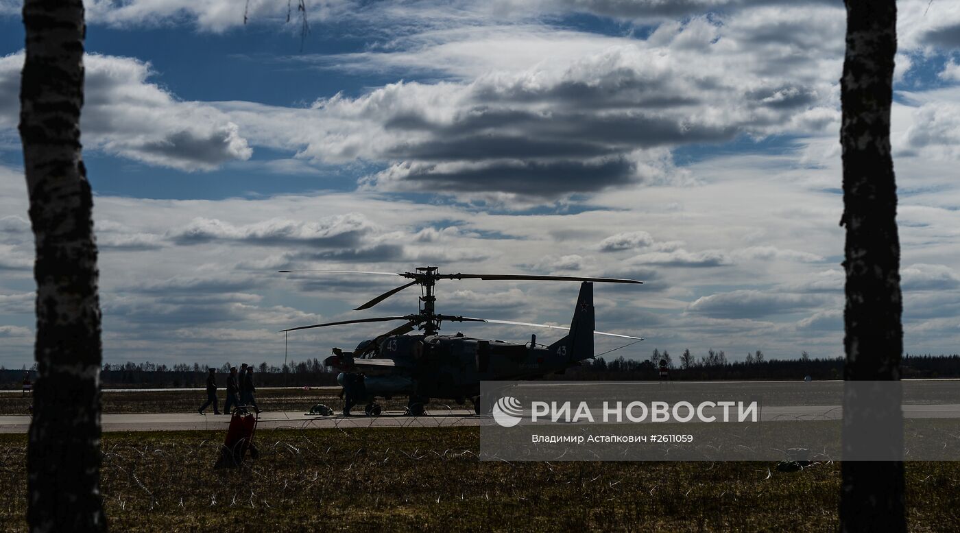 Подготовка воздушной части военного парада в честь 70-й годовщины Победы в ВОВ