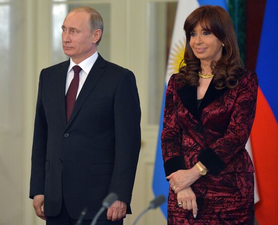 Встреча президента РФ В.Путина с президентом Аргентины К.Фернандес де Киршнер