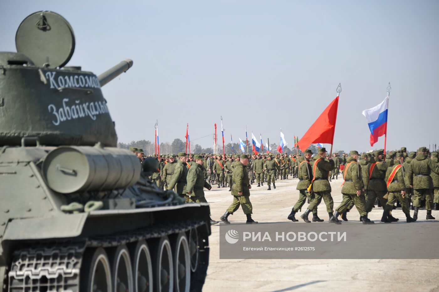 Репетиция Парада Победы в Чите