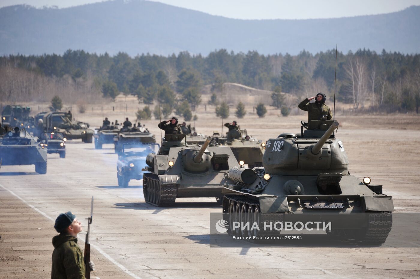 Репетиция Парада Победы в Чите