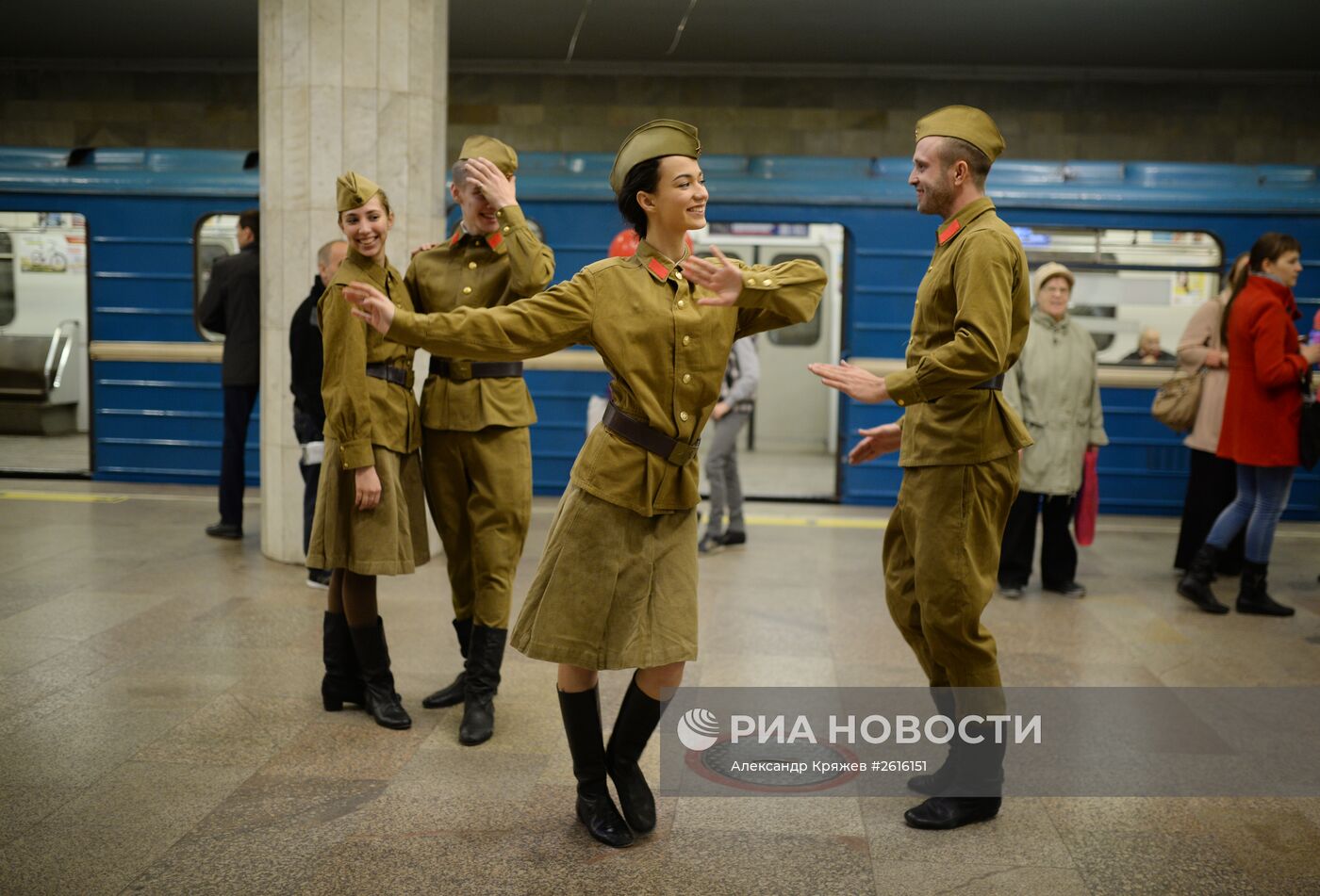 Экспозиция "Победители" в метропоезде-музее "Новониколаевск-Новосибирск"